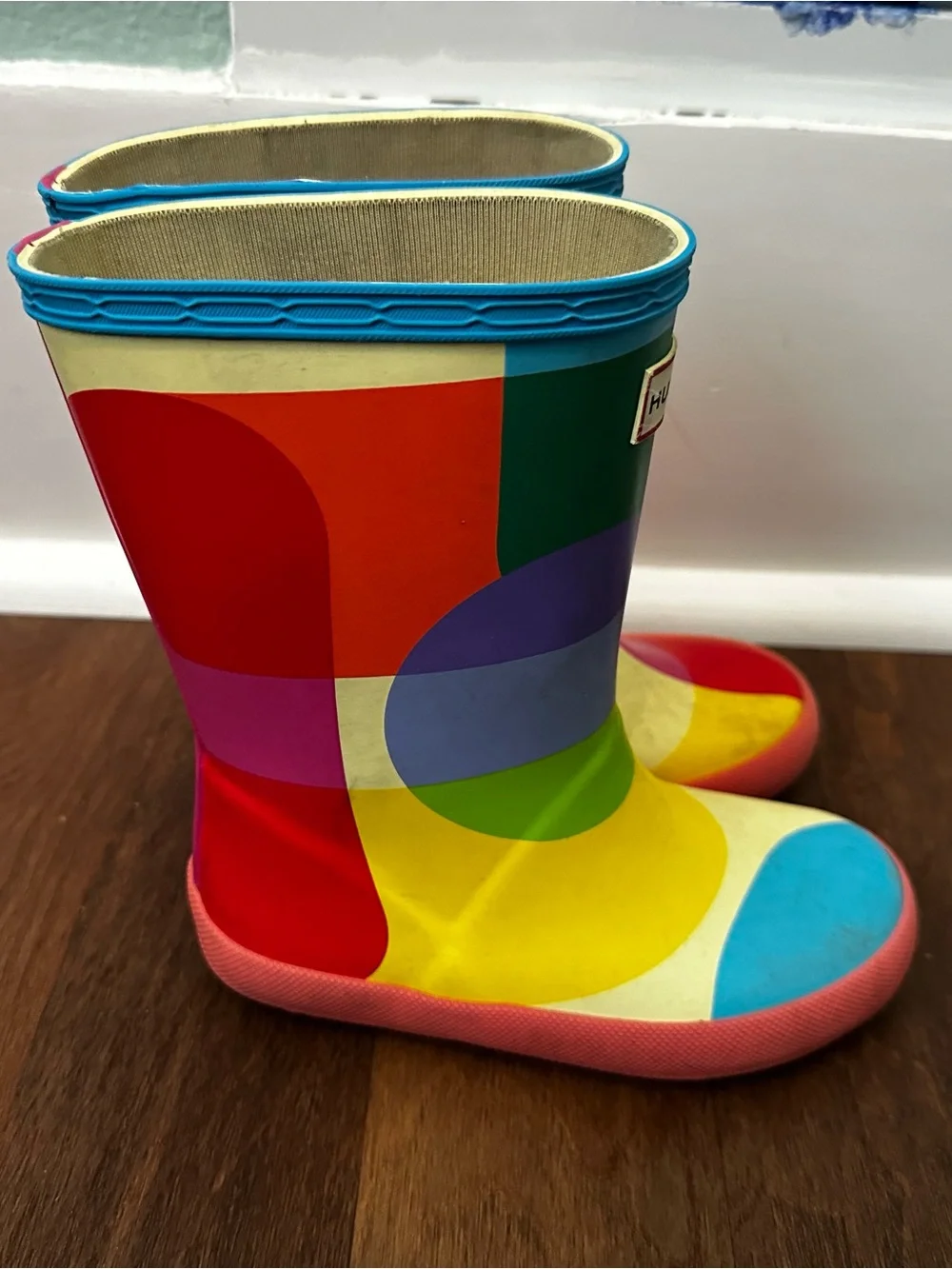 Hunter Girl’s Multicolor Polka Dot Rain Boots Size 10